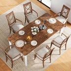 Table de salle à manger de ferme pour 6-8 personnes, table de cuisine rustique industrielle, sans chaises
