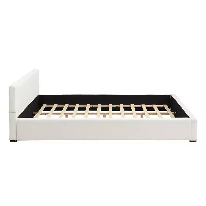 Lit plateforme moderne rembourré Christopher Knight Home Gianni avec tête de lit à bord large