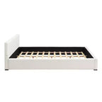 Lit plateforme moderne rembourré Christopher Knight Home Gianni avec tête de lit à bord large