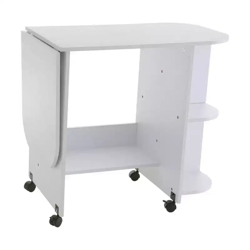 Table de couture/poste de travail roulant extensible Stradville - Blanc - SEI
