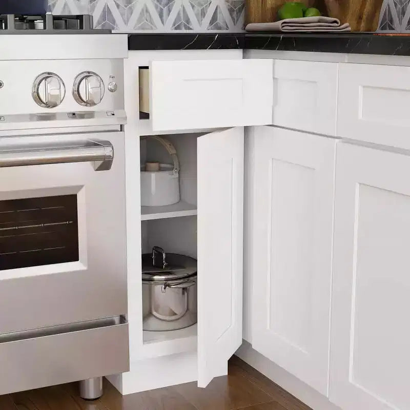 Meuble de cuisine bas CASAINC de 30,5 cm L x 87,6 cm H x 61 cm P avec 1 tiroir à fermeture douce, cadre en contreplaqué, façade à recouvrement total