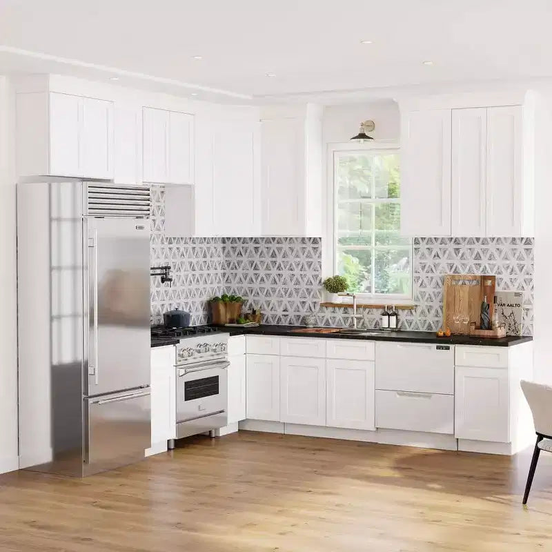 Meuble de cuisine bas CASAINC de 30,5 cm L x 87,6 cm H x 61 cm P avec 1 tiroir à fermeture douce, cadre en contreplaqué, façade à recouvrement total