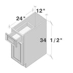 Meuble de cuisine bas CASAINC de 30,5 cm L x 87,6 cm H x 61 cm P avec 1 tiroir à fermeture douce, cadre en contreplaqué, façade à recouvrement total