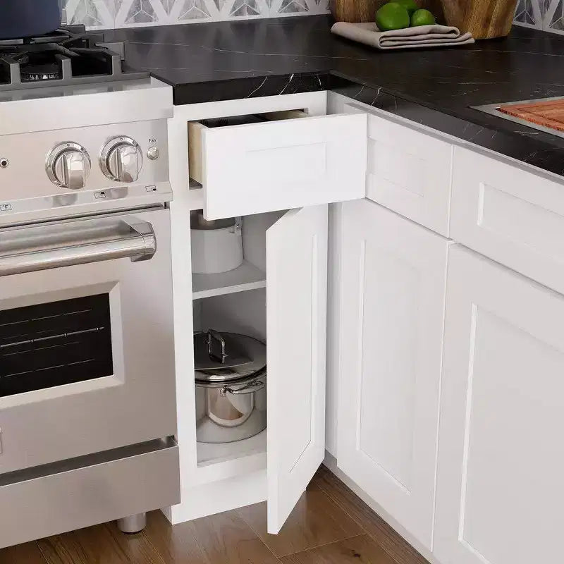 Meuble de cuisine bas CASAINC de 30,5 cm L x 87,6 cm H x 61 cm P avec 1 tiroir à fermeture douce, cadre en contreplaqué, façade à recouvrement total
