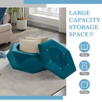 Christopher Knight Home Florence Pouf de rangement moderne en velours matelassé à losanges polygonaux