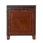 Table d'appoint Amherst avec rangement - Marron - SEI