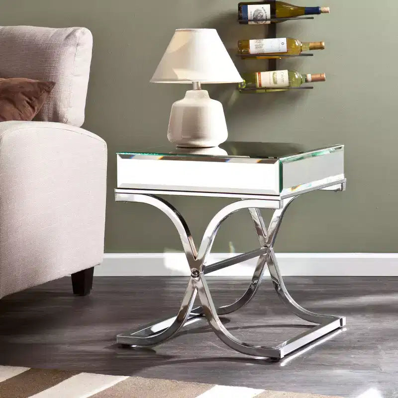 Table d'appoint miroir Ava - Argent - SEI