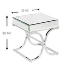 Table d'appoint miroir Ava - Argent - SEI