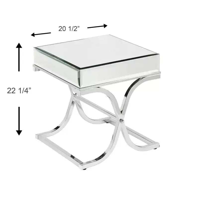 Table d'appoint miroir Ava - Argent - SEI