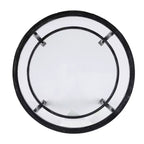 Table d'appoint ronde Jaymes en métal et verre - Noire - SEI