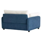 Fauteuil simple Merax en chenille surdimensionné avec assise profonde et coussins décoratifs
