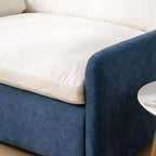 Fauteuil simple Merax en chenille surdimensionné avec assise profonde et coussins décoratifs