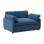Fauteuil simple Merax en chenille surdimensionné avec assise profonde et coussins décoratifs