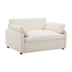 Fauteuil simple Merax en chenille surdimensionné avec assise profonde et coussins décoratifs