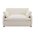 Fauteuil simple Merax en chenille surdimensionné avec assise profonde et coussins décoratifs