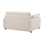Fauteuil simple Merax en chenille surdimensionné avec assise profonde et coussins décoratifs