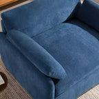 Fauteuil simple Merax en chenille surdimensionné avec assise profonde et coussins décoratifs