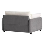 Fauteuil simple Merax en chenille surdimensionné avec assise profonde et coussins décoratifs