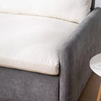 Fauteuil simple Merax en chenille surdimensionné avec assise profonde et coussins décoratifs