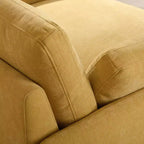 Fauteuil simple Merax en chenille surdimensionné avec assise profonde et coussins décoratifs