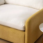 Fauteuil simple Merax en chenille surdimensionné avec assise profonde et coussins décoratifs
