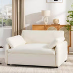 Fauteuil simple Merax en chenille surdimensionné avec assise profonde et coussins décoratifs