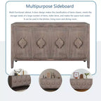 GDFStudio Betsy Meuble de rangement en bois antique de 150 cm avec étagères réglables