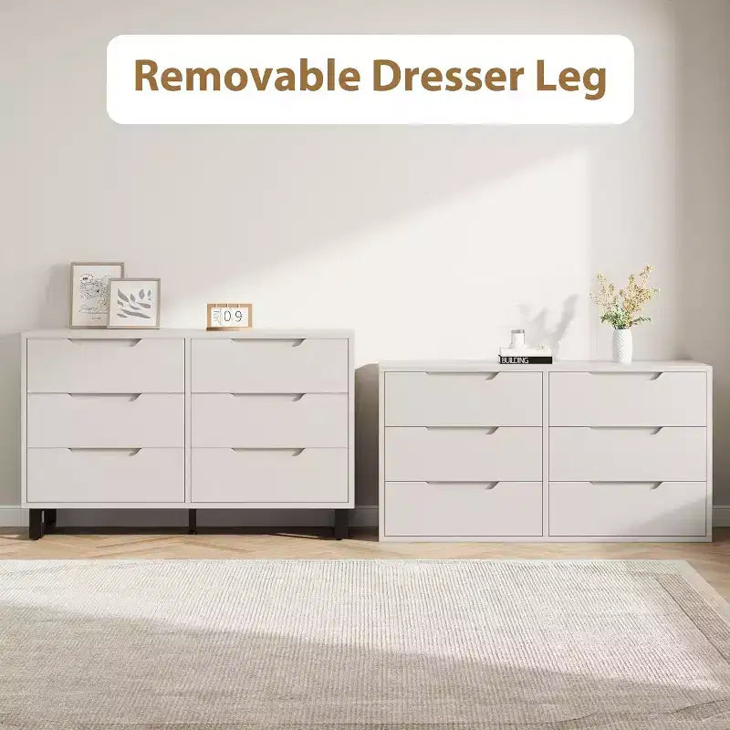 Commode à 6 tiroirs pour chambre, commode de 120 cm de large, meuble de rangement vertical autoportant avec rangement, commode de rangement en bois pour salon, couloir