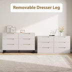 Commode à 6 tiroirs pour chambre, commode de 120 cm de large, meuble de rangement vertical autoportant avec rangement, commode de rangement en bois pour salon, couloir