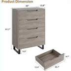 Commode à 6 tiroirs pour chambre, commode de 120 cm de large, meuble de rangement vertical autoportant avec rangement, commode de rangement en bois pour salon, couloir
