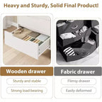 Commode à 6 tiroirs pour chambre, commode de 120 cm de large, meuble de rangement vertical autoportant avec rangement, commode de rangement en bois pour salon, couloir