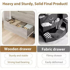 Commode à 6 tiroirs pour chambre, commode de 120 cm de large, meuble de rangement vertical autoportant avec rangement, commode de rangement en bois pour salon, couloir