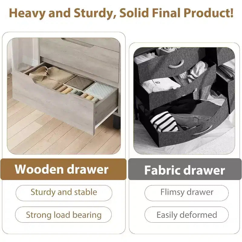 Commode à 6 tiroirs pour chambre, commode de 120 cm de large, meuble de rangement vertical autoportant avec rangement, commode de rangement en bois pour salon, couloir