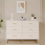 Commode moderne blanche, tiroirs en bois avec pieds en métal, blanc, 120 P x 39,4 L x 85 H cm, meuble de rangement pour chambre, salon, entrée