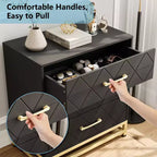Commode à 3 tiroirs, Commode en bois pour chambre à coucher, Table de chevet pour rangement et organisation