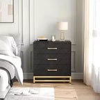 Commode à 3 tiroirs, Commode en bois pour chambre à coucher, Table de chevet pour rangement et organisation
