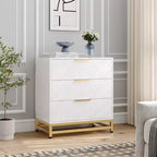 Commode à 3 tiroirs, Commode en bois pour chambre à coucher, Table de chevet pour rangement et organisation