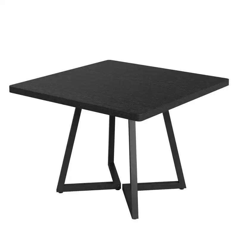 MAYEERTY Table à Manger Industrielle Carrée de 80 cm, 2 Places avec Plateau en Bois Marron Vintage et Structure en Métal Noir