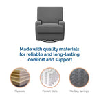 Fauteuil inclinable, planeur, berçant et pivotant 4-en-1 Baby Relax Rylan