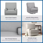 Fauteuil inclinable, planeur, berçant et pivotant 4-en-1 Baby Relax Rylan