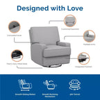 Fauteuil inclinable, planeur, berçant et pivotant 4-en-1 Baby Relax Rylan