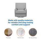 Fauteuil inclinable, planeur, berçant et pivotant 4-en-1 Baby Relax Rylan