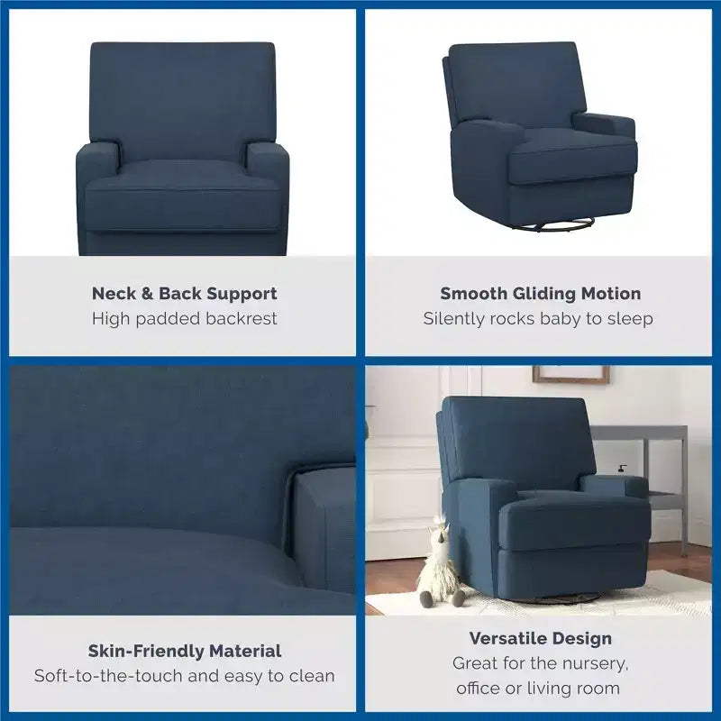 Fauteuil inclinable, planeur, berçant et pivotant 4-en-1 Baby Relax Rylan