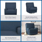 Fauteuil inclinable, planeur, berçant et pivotant 4-en-1 Baby Relax Rylan