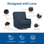 Fauteuil inclinable, planeur, berçant et pivotant 4-en-1 Baby Relax Rylan
