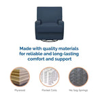 Fauteuil inclinable, planeur, berçant et pivotant 4-en-1 Baby Relax Rylan