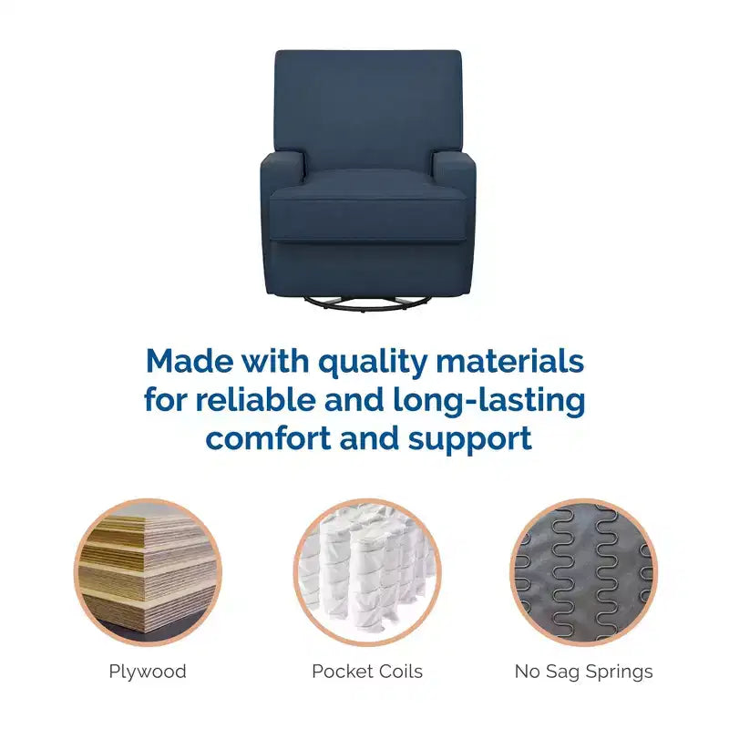 Fauteuil inclinable, planeur, berçant et pivotant 4-en-1 Baby Relax Rylan