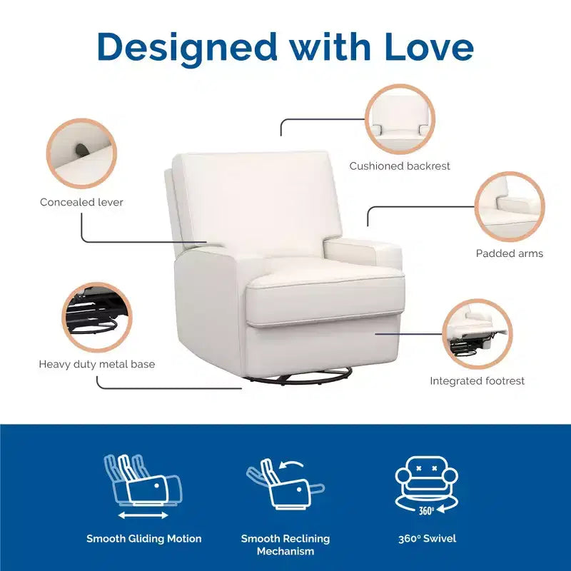 Fauteuil inclinable, planeur, berçant et pivotant 4-en-1 Baby Relax Rylan