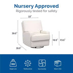 Fauteuil inclinable, planeur, berçant et pivotant 4-en-1 Baby Relax Rylan