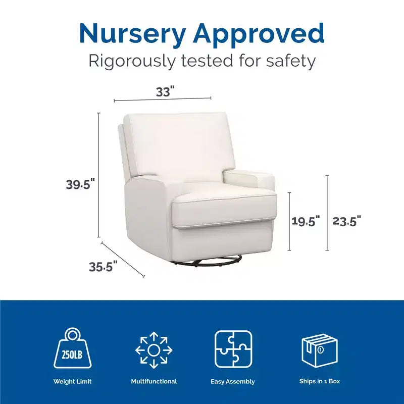 Fauteuil inclinable, planeur, berçant et pivotant 4-en-1 Baby Relax Rylan